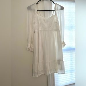 Hollister white long sleeve dress